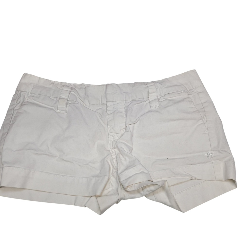 Hurley White Low Rise Chino Shorts Womens Size‎ 3 Casual Summer Beach Surf Skate